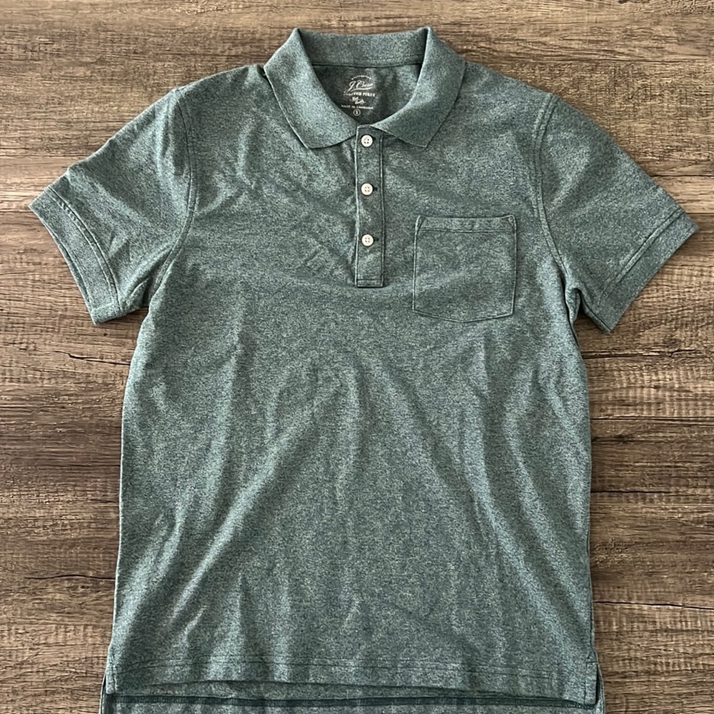 JCrew Stretch pique marled polo shirt - Size Small
